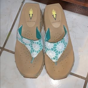 New Volatile Sandals turquoise size 6